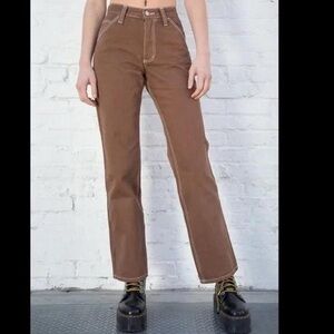 J.‎ Galt chocolate brown  boyfriend carpenter pants women’s size small 90s Y2K